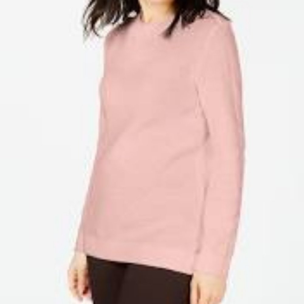 Karen Scott Pink  Roll Neck Sweater